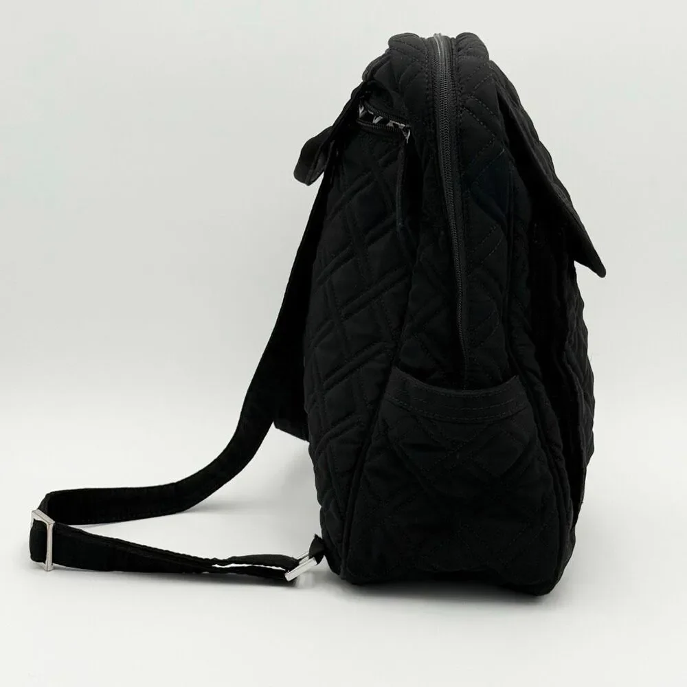 Vera Bradley Black Quilted Medium Sized Backpack